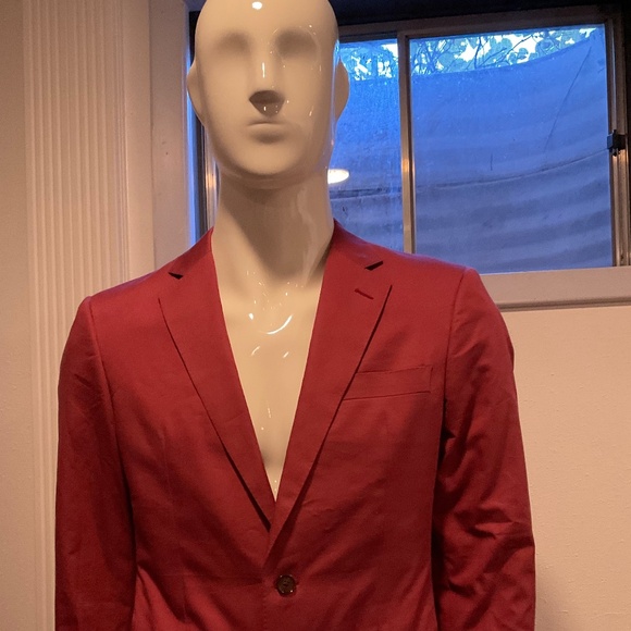 Alton Lane Black Label Raspberry Fitted Suit Coat - Picture 5 of 16